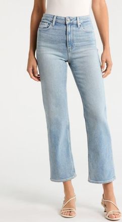 Paige Stevie High Waist Ankle Straight Leg Jeans in Lisbon Light at Nordstrom, Size 27
