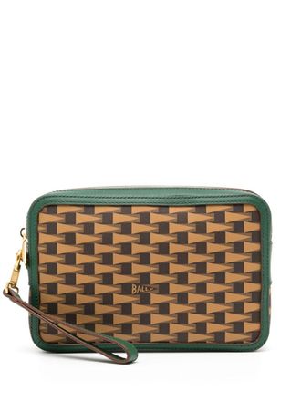 Bally Leren clutch - Groen