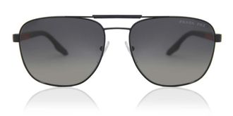 Prada PS53XS Polarized 1BO6G0 Mens Sunglasses Black Size 60