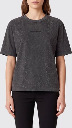 Patrizia Pepe Cotton T-shirt with Embroidery and Rhinestone Appliqu&eacute;s by