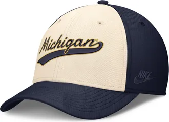 Nike Michigan Legacy Nike Mens Dri-FIT College Hat in Brown | NC300C38MWV-HZH