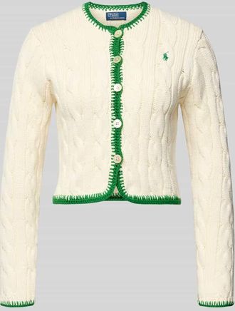 Polo Ralph Lauren Regular Fit Sweatjacke aus Baumwoll-Mix in Offwhite, Gr&ouml;&szlig;e XXL