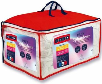 Les Tendances Pack Couette 220 X 240 Cm + 2 Oreillers 60 X 60 Cm - Splendeur - Garnissage 100% Polyester Fcs 300 G/m2 - Blanc - Dodo