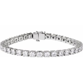 Diamond2Deal 14k Gold 9 CTW Lab-Grown Diamond Link Bracelet 7.25