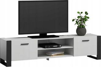 OEM Mobile Tv Alba 180 Cm Bianco/nero Mobile Tv Per Il Soggiorno Mk Room
