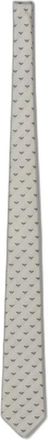 Emporio Armani Cravatta in Seta con Monogramma Jacquard - - Accessories - unisex - Grigio - ONE SIZE