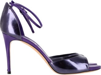 Casadei Pre-owned Womens Ankle Strap Sandal Heels in Purple Patent Leather - Size UK 10.5