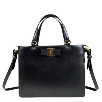 Ferragamo Pre-owned Handbags, female, Black, Size: ONE SIZE Pre-owned Shoulder Bag