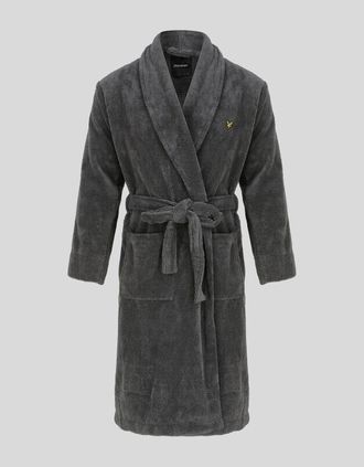Lyle & Scott Lyle And Scott Mens Towelling Dressing Gown - Grey - Size: XL