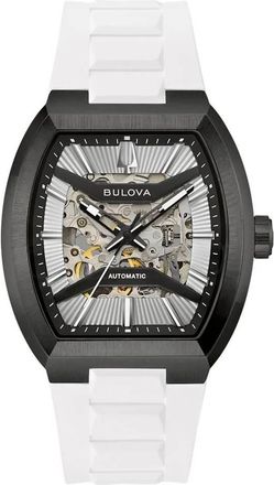 Bulova Maquina Automatic Skeleton Dial Mens Watch 98A345