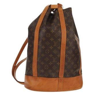Louis Vuitton Randonnee Backpack Monogram Canvas Brown Canvas Backpack Bag (Pre-Owned)