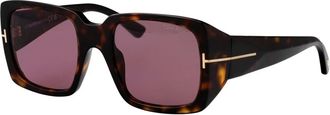 Tom Ford Stijlvolle Ryder-02 zonnebril voor jou - Dames - Zonnebrillen - Bruin - 51 MM - Accessoires