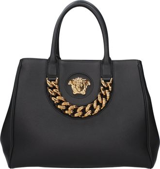 Versace Black Leather Womens Handbag