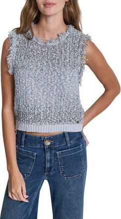 DKNY Sleeveless Knit Top in Frost Blue Combo at Nordstrom Rack, Size X-Small