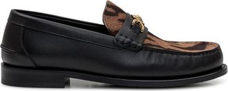 Versace Black Printed Loafers