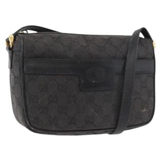 Gucci Pre-owned Vintage GG Canvas Schoudertas - Dames - Pre-owned - Zwart - Maat: ONE Size