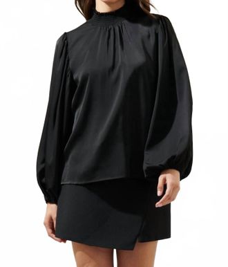 Sugarlips Satin Blouse In Black