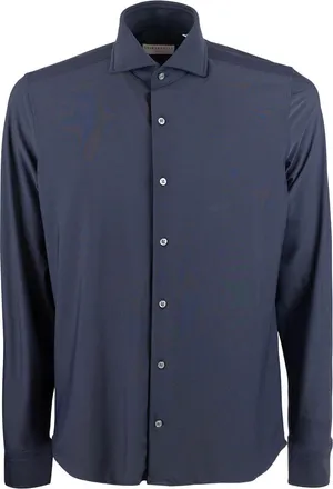 Ghirardelli Blue Slim Fit Classic Stretch Shirt