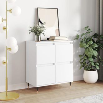 vidaXL Aparador De Madera Contrachapada Blanco 60x35x70 Cm Vidaxl