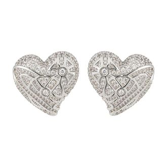 Vivienne Westwood Evangeline Oorbellen - Dames - Accessoires - Grijs - Maat: ONE Size