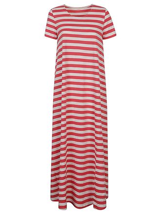 Apuntob Womens Striped Cotton Long Dress
