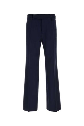 Dolce & Gabbana Navy Blue Flat Front Pants