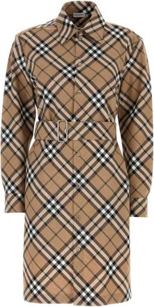 Burberry Beige Embroidered Shirt Dress