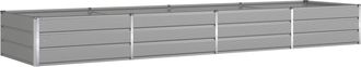 vidaXL Jardinera Gris Claro 385 X 100 X 45 Cm Acero Galvanizado Vidaxl