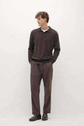 Naked Cashmere Alessandro Cashmere Polo in Cocoa at Nordstrom, Size Xx-Large