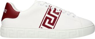 Versace White Leather Low Top Mens Sneakers