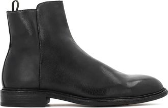 Kazar Zwarte leren laarzen met rits - Heren - Enkellaarsjes - Zwart - 44 EU - Leer - Schoenen
