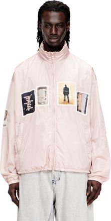 Diesel Windbreaker with graphic patches - Jackets - Man - Pink