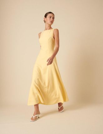 Nobody's Child Butter Yellow Reign Midi Dress