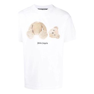 Palm Angels FW22 Kill The Bear T-Shirt White Brown PMAA001C99JER0140160