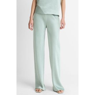 Vince Fluid High Waist Straight Leg Pants in Aloe Stone at Nordstrom, Size Xx-Small