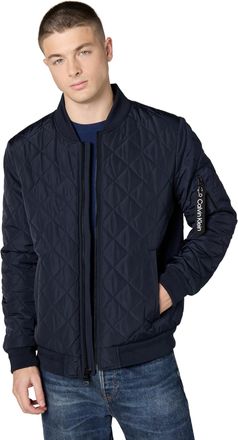 Calvin Klein Mens Quilted Zipper Detail Jacket, Flight True Navy, L