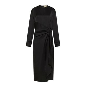 Momoni Midi Dresses, female, Black, Size: S Lotus Dress