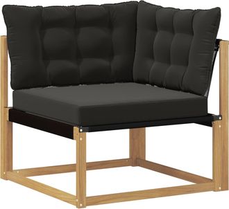 vidaXL Sof&aacute; De Esquina Para Exteriores Madera De Acacia S&oacute;lida Blanco Vidaxl
