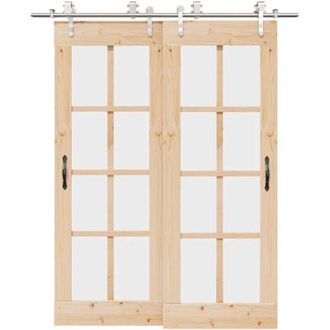 vidaXL Vidaxl - Kit De Herrajes Para Puerta Corredera 183 Cm Acero Plateado