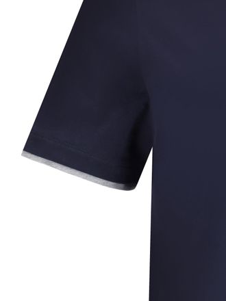 Brunello Cucinelli Mens Cotton T-Shirt Cobalt-Medium Grey T-Shirts Cobalt/medium And Polos