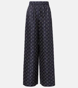 Tory Burch Paisley jacquard wide-leg pants