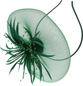 Frcolor Party Headwear Elegant Hair Clip Green Mesh Bow Headband for Women Wedding and Performance