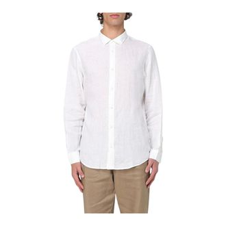 A|X Armani Exchange Overhemden, Heren, Wit, XL, Linnen, Wit Casual Overhemd Lange Mouwen