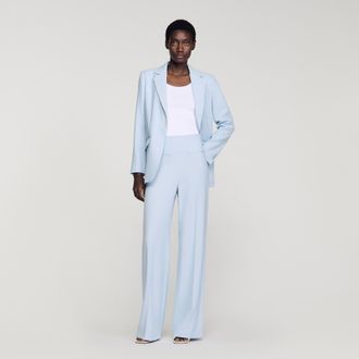 Sandro Striped sequin trousers