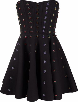 Valentino Garavani Abito corto con decorazione - Nero