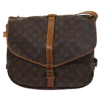 Louis Vuitton Saumur Monogram Canvas Brown Canvas Handbag (Pre-Owned)