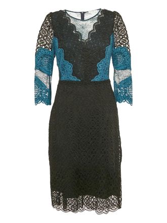 Sandro lace-pattern midi dress - Black