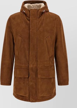 Brunello Cucinelli suede padded parka