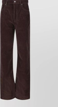 Haikure corduroy five-pocket trousers belt loops