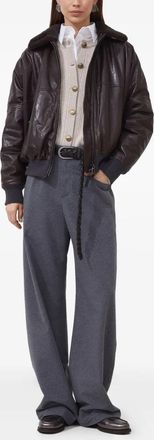 Brunello Cucinelli Womens English Ribbed-Knit Button-Up Cardigan Aw25 W